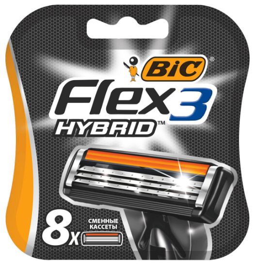 Изображение Сменные кассеты Bic Flex3 Hybrid, 8 шт.