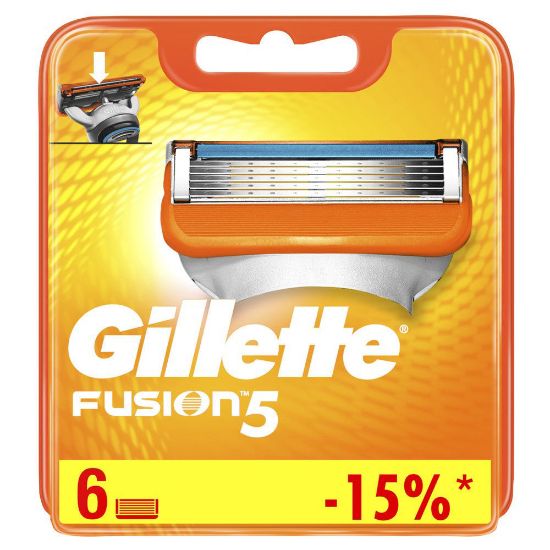 Изображение Сменные кассеты Gillette Fusion5, 6 шт.