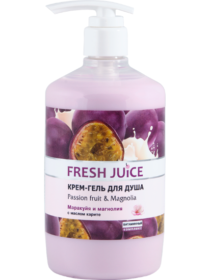 Изображение Крем-гель для душа Fresh Juice «Passion fruit & Magnolia», 750 мл