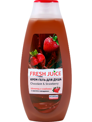 Изображение Крем-гель для душа Fresh Juice «Chocolate & Strawberry», 400 мл