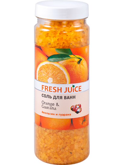 Изображение Соль для ванн Fresh Juice «Orange & Guarana», 700 г