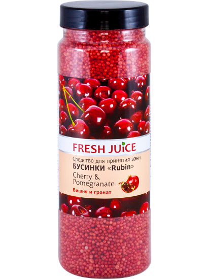 Изображение Средство для принятия ванн Fresh Juice Бусинки Pearls «Cherry & Pomergranate», 450 г