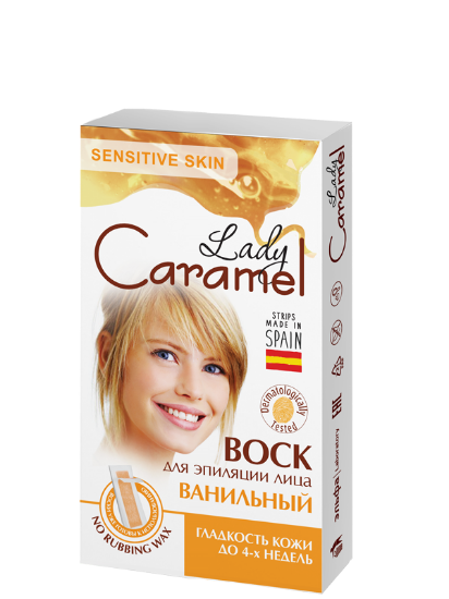 Изображение Воск Lady Caramel для эпиляции лица ванильный, 12 шт.