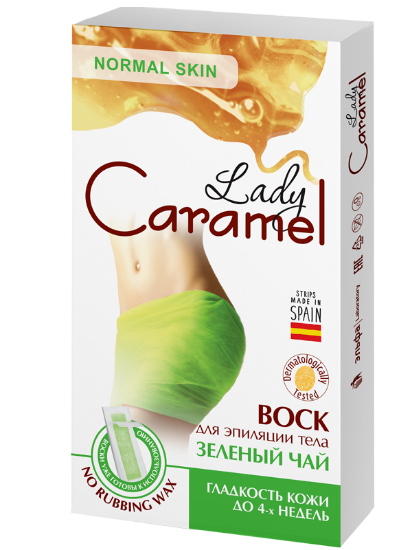 Изображение Воск Lady Caramel для эпиляции тела Зеленый чай, 16 шт.