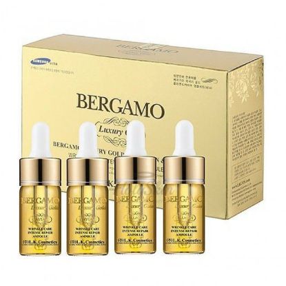 Изображение Набор ампульных сывороток с золотом и экстрактом икры Bergamo Luxury Gold Caviar Wrinkle Care Ampoule Set, 13 мл * 4 шт.