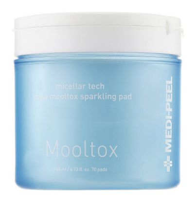 Изображение Пилинг-пэды для увлажнения и очищения лица Medi-Peel Aqua Mooltox Sparkling Pad, 70 шт.