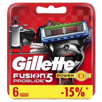 Изображение Сменные кассеты Gillette Fusion5 ProGlide Power, 6 шт.