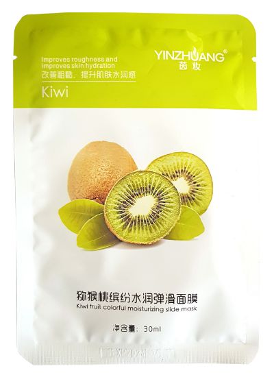 Изображение Увлажняющая тканевая маска для лица с экстрактом киви Yinzhuang Kiwi Fruit Colourful Moisturizing Slide Mask, 30 мл