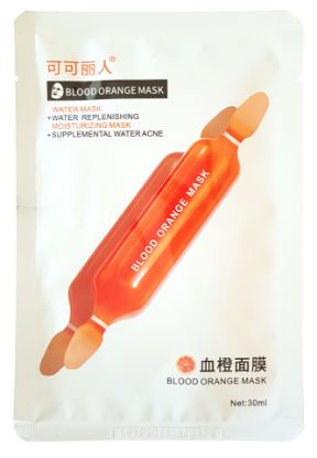 Изображение Тканевая маска для лица с экстрактом красного апельсина Coco Beauty Blood Orange Mask, 30 мл