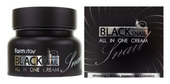 Изображение Крем для лица с муцином черной улитки FarmStay Black Snail All in one Cream, 100 мл