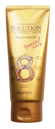 Изображение Пенка для умывания с золотом и восточными травами Deoproce Natural Perfect Solution Cleansing Foam Gold, 170 г