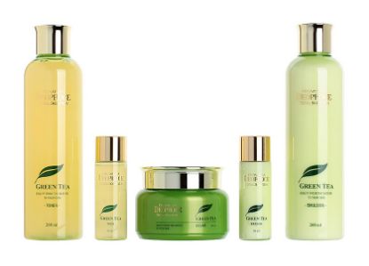 Изображение Набор для лица уходовый с экстрактом зеленого чая Deoproce Premium Green Tea Total Solution 3 Set, 5 предметов