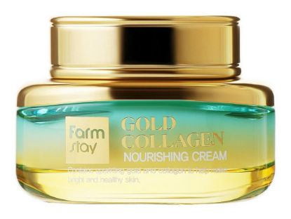 Изображение Питательный крем для лица с золотом и коллагеном Farmstay Gold Collagen Nourishing Cream, 55 мл