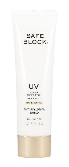 Изображение Солнцезащитное средство Missha Safe Block RX UV Cover Tone Up Sun SPF 50+ PA++++, 50 мл