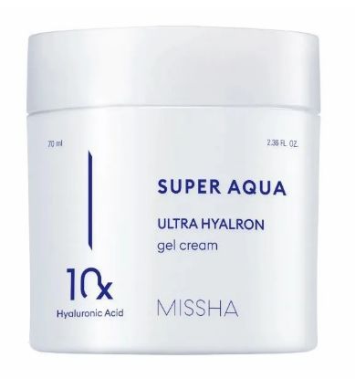 Изображение Ультраувлажняющий охлаждающий гель-крем Missha Super Aqua Ultra Hyalron Gel Cream, 70 мл