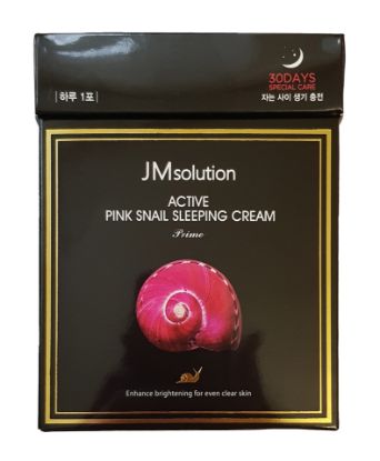 Изображение Обновляющая ночная маска с муцином улитки JMsolution Active Pink Snail Sleeping Cream Prime, 4 мл • 30 шт.