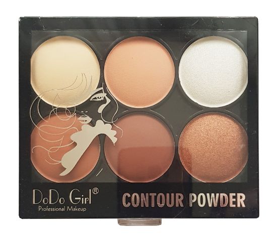 Изображение Палетка для контуринга DoDo Girl Contour Powder, 6 оттенков