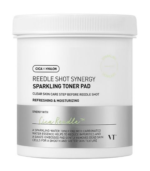 Изображение Обновляющие пэды с газированной водой VT Cosmetics Reedle Shot Synergy Sparkling Toner Pad, 80 шт.