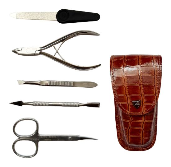 Изображение Маникюрный набор Zinger MS-Z2 S-SF, 5 предметов, светло-коричневый