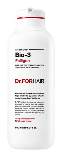 Изображение Увлажняющий шампунь от выпадения волос Dr.Forhair Folligen Bio-3 Shampoo, 500 мл